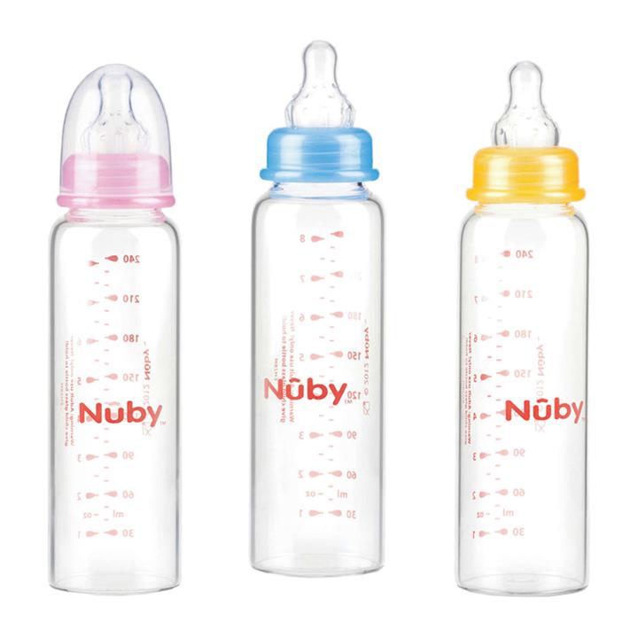 شیشه شیر نابی nuby پیرکس گنجایش 240 میلی لیتر – زرد